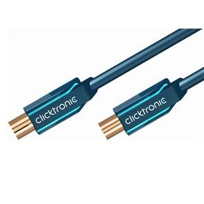 CLICKTRONIC Coaxial Antenna Cable. M/M. Blue. 1.0m Factory Sealed (70399)