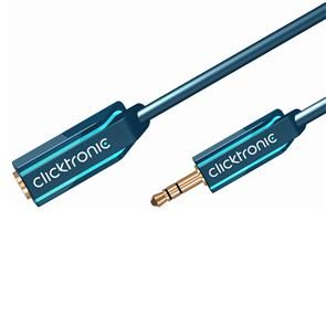 CLICKTRONIC MP3 Audio Ext. 3.5mm Jack. M/F. 5.0m (70489)