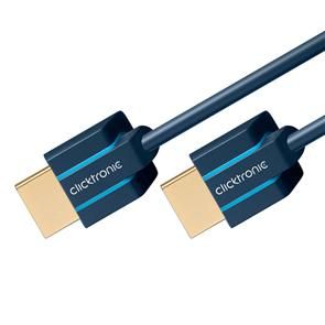 CLICKTRONIC HDMI slim kabel, HDMI han / han - Casual  - blå - 1,5 m. (70703)