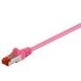 Goobay Patchkabel S-FTP RJ45 CAT6 PiMF Magenta 0.25 m.