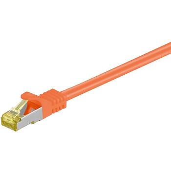 GOOBAY S/FTP CU Cable Cat7. RJ45 Plug. Orange 1.5m (91597)