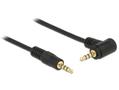 DELOCK Cable Stereo Jack 3.5 mm 4 pin male > male angled 1 m black (84737)
