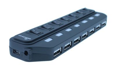 MediaRange USB-HUB 7-Port USB 2.0 extern F-FEEDS (MRCS504)
