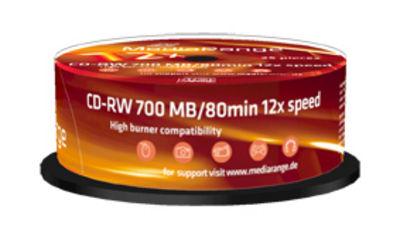 MediaRange CD-RW MediaRange 700MB  25pcs Spindel 12x (MR235-25)