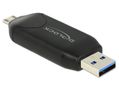 DELOCK Micro USB OTG Card Reader + USB 3.0 A male