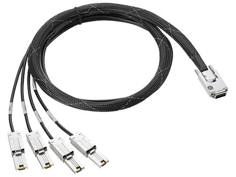 Hewlett Packard Enterprise Mini SAS High Density to Dual 2-lane Mini SAS High Density External Fanout 2 Meter Cable (K2R00A)