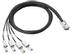 Hewlett Packard Enterprise Mini SAS High Density to Dual 2-lane Mini SAS High Density External Fanout 2 Meter Cable