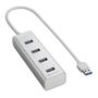 SHARKOON 4-Port Aluminium USB 3.0 Hub - silver (4044951016822)