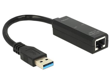 DELOCK Adapter USB3.0 St > 1x Gigabit LAN-Bu. (RJ45) [bk] (62616)