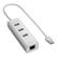 SHARKOON 3-PORT USB 3.0 ALU +RJ45 SILVER USB HUB ACCS