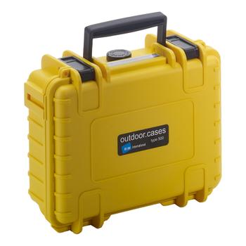 B&W Outdoor Case Type 500 yellow with pre-cut foam insert (500/Y/SI)
