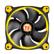 THERMALTAKE RIING 12 LED YELLOW 120X120X25 WHITE LED LNC CPNT
