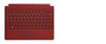 MICROSOFT Surface 3 Type Cover - Tangentbord - bakgrundsbelyst - portugisisk - röd - för Surface 3