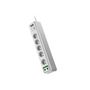 APC SurgeArrest Essential - Surge protector - AC 230 V - 2300 Watt - output connectors: 5 - 1.83 m cord - Belgium, France - white