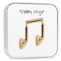 HAPPY PLUGS GOLD 3,5MM (WITH MIC + ADAPTER) (7727)