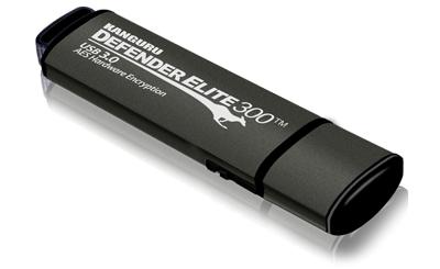 KANGURU Defender Elite 300 64GB FIPS 140-2 USB 3.0 64GB USB-A Svart, Grå (KDFE300-64G)