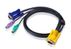 ATEN 6FT SPHD15(M)-HD15M/ DIN6M CABLE F/ CS1208L/ CS1216L