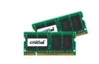 CRUCIAL - DDR2 - sats - 4 GB: 2 x 2 GB - SO DIMM 200-pin - 800 MHz / PC2-6400 - CL6 - 1.8 V - ej buffrad - icke ECC - för DFI AM300, CA230, CT930, G5C100, J&W MINIX-780G-SP128,  MSI Fuzzy RS690 (CT2KIT25664AC800)