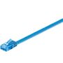 Coferro Cables Patchkabel KAT6A Fladt, 0,5m UTP Blå, RJ45 u/skærm han/han