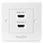 PURELINK PI105 | PureInstall HDMI Wallplate 2-Port | On-wall | White
