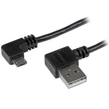 StarTech 1m 3 ft Micro-USB Cable with Right-Angled Connectors - M/M - USB A to Micro B Cable - 3ft Right Angle Micro USB Cable (USB2AUB2RA1M) - USB-kabel - Micro-USB type B til USB - 1 m (USB2AUB2RA1M)