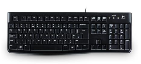 LOGITECH Bundle Keyboard K120 Business(PAN)OEM + FELLOWES MOUSE PAD BLACK (920-002528+29704)
