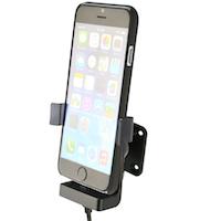 KRAM TELECOM Fix2Car Active Holder  For Apple iPhone 6 with cover With 12/ 24V/ 2, 1A USB carcharger  Incl. Griffin charging & data cable (60264)