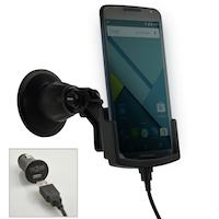 KRAM TELECOM Fix2Car Active Holder w/ suctioncup For Motorola Nexus 6 With USB cable and 2,1amp charger In retail box (61402)