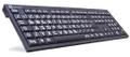 Logickeyboard XL-Print PC-Slim -White on Black- dt. (Nero)