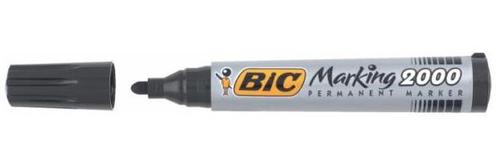 BIC Ecolutions Marking 2000 Permanent Marker Bullet Tip 1.7mm Line Black (Pack 12) - 8209153 (8209153)
