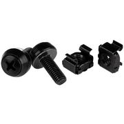 STARTECH "M6 x 12mm - Screws and Cage Nuts - 100 Pack, Black"