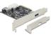DELOCK PCI-Express x4 kort, 2xUSB 3.1 Typ A ho(int/ ext),  gen 2 10Gbps