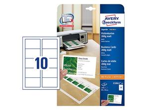 AVERY C32011-25 Business cards matt 200g 85x54 (250) (C32011-25)