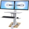 WORKSURFACE & LARGE KYBD TRAY DUAL SIT-STAND BRIGHT WHITE ACCS