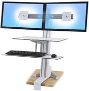 Ergotron WorkFit-S Dual Workstation with Worksurface Standing Desk - monteringssett - for 2 LCD-skjermer / tastatur / mus