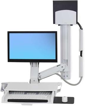 Ergotron StyleView monteringssett - for LCD-skjerm / tastatur / mus / strekkodeskanner / CPU - middels CPU-holder - hvit (45-270-216)