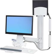 Ergotron StyleView Sit-Stand Combo System monteringssett - Patented Constant Force Technology - for LCD-skjerm / tastatur / mus / strekkodeskanner / CPU - middels CPU-holder - hvit