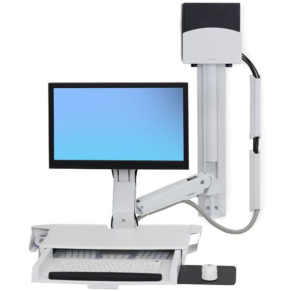 ERGOTRON STYLEVIEW SIT-STAND COMBO SYSTEM WITH WORKSURFACE, BRIGHT