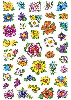 HERMA Etikett dekor markblomster glitter (fp med 2 ark) (3522*10)