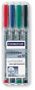 STAEDTLER Lumocolor OHP Pen Non-Permanent Medium 1.0mm Line Assorted Colours (Pack 4) - 315WP4