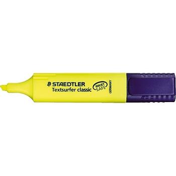 STAEDTLER Textsurfer Classic Highlighter Pen Chisel Tip 1-5mm Line Yellow (Pack 10) - 364-1 (364.1)