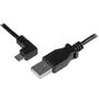 STARTECH 1M A TO LEFT ANGLE MICRO USB CHARGE M SYNC CABLE 28/24 AWG CABL