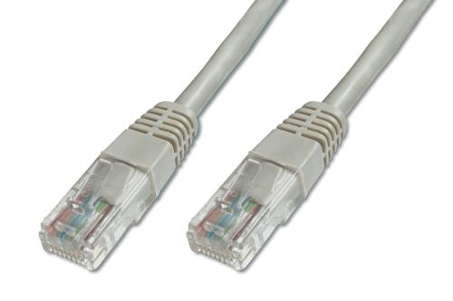 ASSMANN Electronic CAT 5e U-UTP patch cord Cu PVC AWG 26/7 length 0.5 m color grey NS (DK-1511-005)