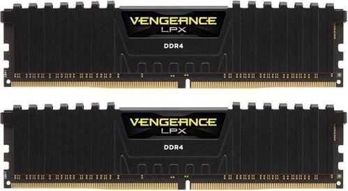 CORSAIR 32GB RAMKit 2x16GB DDR4 2133MHz 2x288 DImm unbuffered 13-15-15-28 Vengeance LPX Black Heat Spreader 1,2V XMP2.0 (CMK32GX4M2A2133C13)