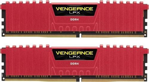 CORSAIR 8GB RAMKit 2x4GB DDR4 2400MHz 2x288 Dimm Unbuffered 16-16-16-39 Vengeance LPX Red Spreader 1,2V XMP2.0 (CMK8GX4M2A2400C16R)