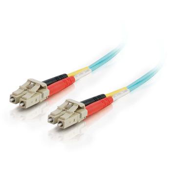C2G G LC-LC 10Gb 50/125 OM3 Duplex Multimode PVC Fiber Optic Cable (LSZH) - Network cable - LC multi-mode (M) to LC multi-mode (M) - 1 m - fibre optic - duplex - 50 / 125 micron - OM3 - halogen-free - aqu (85549)