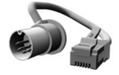 ANKER Micros Cashbox Cable blk 2m Epson RJ12, angled