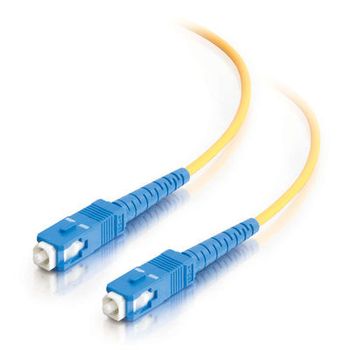 C2G G SC-SC 9/125 OS1 Duplex Singlemode PVC Fiber Optic Cable (LSZH) - Patch cable - SC single-mode (M) to SC single-mode (M) - 5 m - fibre optic - duplex - 9 / 125 micron - OS1 - halogen-free - yellow (85571)