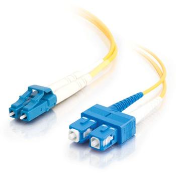 C2G LC-SC 9/125 OS1 Duplex Singlemode PVC Fiber Optic Cable (LSZH) - Patch-kabel - SC enkelläge (hane) till LC enkelläge (hane) - 2 m - fiberoptisk - duplex - 9 / 125 mikrometer - OS1 - halogenfri - gul (85587)