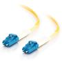 C2G LC-LC 9/125 OS1 Duplex Singlemode PVC Fiber Optic Cable (LSZH) - Patch-kabel - LC enkelläge (hane) till LC enkelläge (hane) - 2 m - fiberoptisk - duplex - 9 / 125 mikrometer - OS1 - halogenfri - gul (85605)